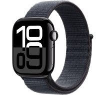 Viedais pulkstenis Apple Watch Series 10 GPS 42mm Jet Case Ink Sport Loop, black aluminium