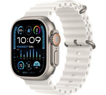 Viedais pulkstenis Apple Watch Ultra 2 GPS + Cellular, 49mm Titanium White Ocean Band LV/EE, titāna