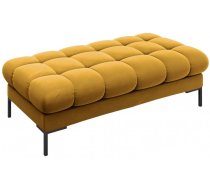 Pufs Micadoni Home Mamaia Velvet, melna/dzeltena, 133 cm x 62 cm x 41 cm