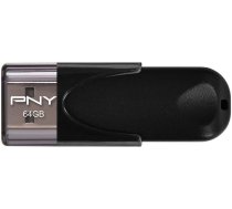USB zibatmiņa PNY Attaché 4, melna, 64 GB
