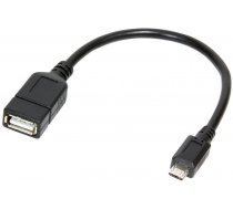 Adapteris Logilink USB B Male To USB A Female With OTG USB 2.0 A female, Micro USB B male, 0.2 m