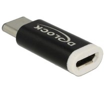 Adapteris Delock USB-micro B to USB C Micro USB female, USB Type C, melna