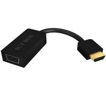 Adapteris ICY Box HDMI to VGA HDMI male, HD D-Sub 15-pin female, melna