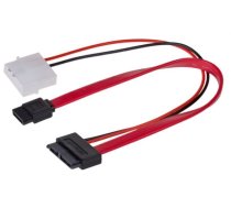 Adapteris Akyga SATA, Sata / Molex, 0.2 m