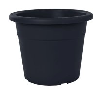 Puķu pods Domoletti MA000025, plastmasa, Ø 25 cm, melna/pelēka