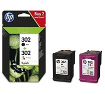 Tintes printera kasetne HP 302, zila/melna/sarkana