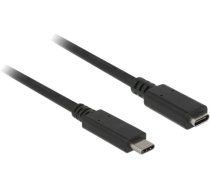 Adapteris Delock USB Type C Male to Female USB-C 3.1 male, USB-C, 1.5 m, melna