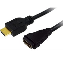 Vads Logilink HDMI / HDMI HDMI 19 pin female, HDMI 19 pin male, 1 m, melna