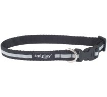 Kaklasiksna suņiem Amiplay Shine, melna, 350 - 500 mm x 20 mm