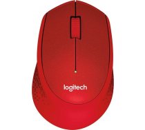Datorpele Logitech M330 Silent, sarkana