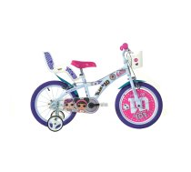 Bērnu velosipēds Dino Bikes LOL 616G, balta/rozā, 16"