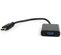 Adapteris Gembird HDMI-A to VGA HDMI 19 pin male, VGA 15 pin female, 0.15 m, melna