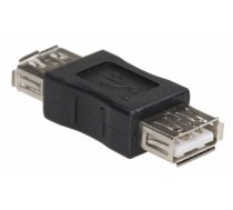 Adapteris Akyga AK-AD-06 USB 2.0 A female, USB 2.0 A female, melna