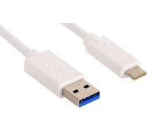 Vads Sandberg USB to USB USB 3.1 C, USB 3.0, 1 m, balta