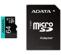 Atmiņas karte Adata Micro SDXC V30 PRO, 64 GB, 100 Mb/s - 80 Mb/s