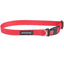 Kaklasiksna suņiem Amiplay Basic with Lock, sarkana, 250 - 400 mm x 15 mm, 25-40