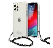 Telefona vāciņš Guess, Apple iPhone 12 Pro Max, caurspīdīga/melna