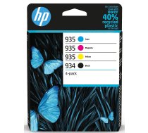 Tintes printera kasetne HP 934XL/935, dzeltens/melna/fuksīna (magenta)