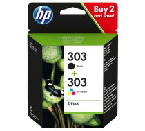 Tintes printera kasetne HP 303 Combo Pack, melna/daudzkrāsaina, 8 ml