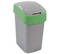 Atkritumu tvertne Curver FlipBin, sudraba/zaļa, 25 l, 47 cm x 26 cm