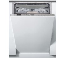 Iebūvējamā trauku mazgājamā mašīna Hotpoint Ariston HSIO 3O23 WFE, sudraba