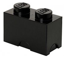 Uzglabāšanas kaste LEGO® Storage Brick 2 40021733, 2.6 l, melna, 12.5 x 25 x 18 cm