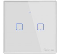 Viedais Wi-Fi sienas slēdzis Sonoff T2EU2C, 130 g, 100 - 240 V