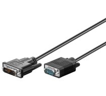 Vads Goobay Full HD Cable DVI A To VGA DVI-A 12+5 pin male, VGA 15 pin male, 2 m, melna