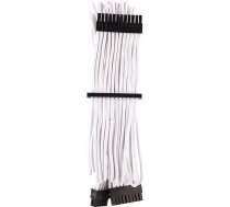 Vads Corsair Premium Sleeved 24-pin ATX cable Type 4 Gen 4 ATX 24pin Male, 1 x 20 + 4-pin ATX male, 0.61 m, balta