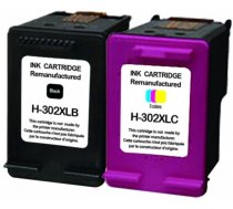 Tintes printera kasetne Uprint HP 302XL, zila/melna/sarkana
