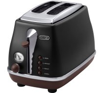 Tosteris DeLonghi Icona Vintage CTOV 2103.BK, brūna/melna