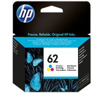 Tintes printera kasetne HP 62, zila/dzeltena/violeta