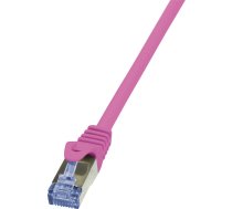 Vads Logilink Patch CAT 6A 10G S/FTP PrimeLine RJ-45 8P8C, RJ-45 8P8C, 0.25 m, rozā