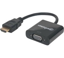 Adapteris Manhattan HDMI 19 pin male, VGA 15 pin female, 0.3 m