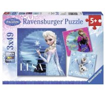 Puzles komplekts Ravensburger Elsa Anna & Olaf 09269, 18 cm x 18 cm, 147