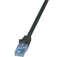 Vads Logilink Patch Cat.6A 10GE Home U/UTP RJ-45 8P8C, RJ-45 8P8C, 0.25 m, melna