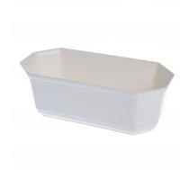 Puķu pods Uniplastex UKOR, plastmasa, 24 cm, Ø 24 cm x 11.3 cm, balta