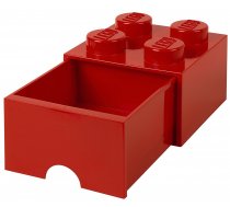 Uzglabāšanas kaste LEGO® Storage Brick Drawer 4 40051730, 6 l, sarkana, 25 x 25 x 17 cm