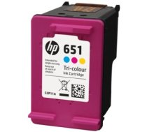 Tintes printera kasetne HP 651, zila/dzeltena/violeta