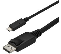Vads StarTech USB C to DisplayPort 1.2 USB Type-C, Displayport 1.2 male, 3 m, melna