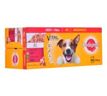 Mitrā suņu barība Pedigree Vital Protection Mix In Jelly, 40 x 100g