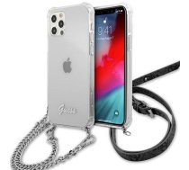 Telefona vāciņš Guess, Apple iPhone 12 Pro Max, caurspīdīga/sudraba