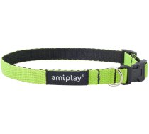 Kaklasiksna suņiem Amiplay Twist, zaļa, 350 - 500 mm x 20 mm, 35-50