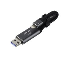 USB zibatmiņa PNY, sudraba, 64 GB