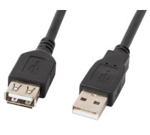 Vads Lanberg USB-A - USB-A USB 2.0 A male, USB 2.0 A female, 5 m, melna