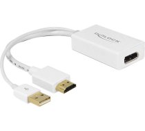 Adapteris Delock HDMI-A Male to DisplayPort Female HDMI-A 19 pin male, Display port female, balta