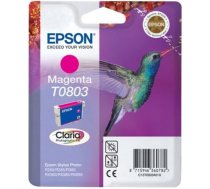 Tintes printera kasetne Epson T0803, sarkana