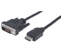 Vads Manhattan HDMI to DVI-D HDMI-A 19 pin male, DVI-D male, 1.8 m