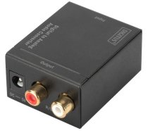 Adapteris Digitus Digital-Analog Audio Converter Toslink / Coax, DC jack, melna