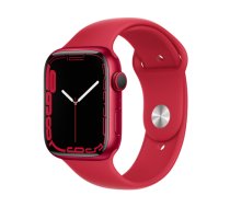 Viedais pulkstenis Apple Watch Series 7 GPS + Cellular, 45mm RED Aluminium Case with RED Sport Band - Regular, sarkana